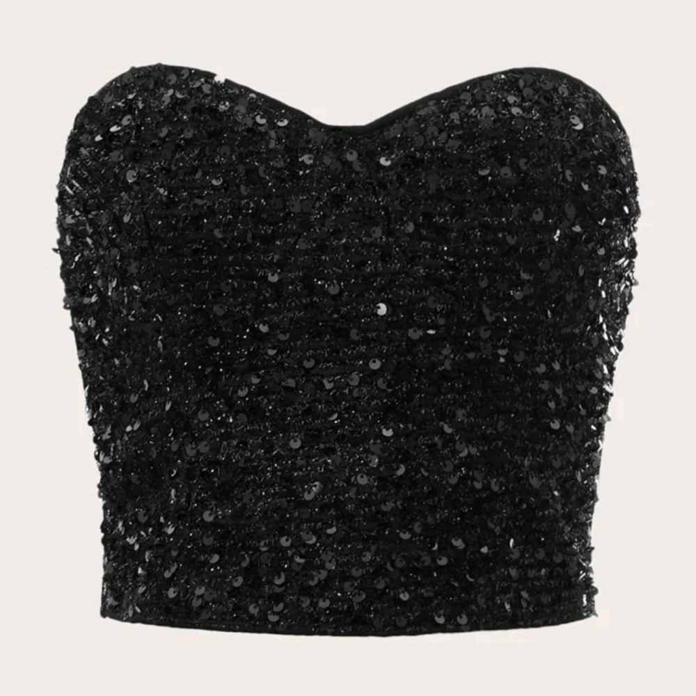 Sequin crop top